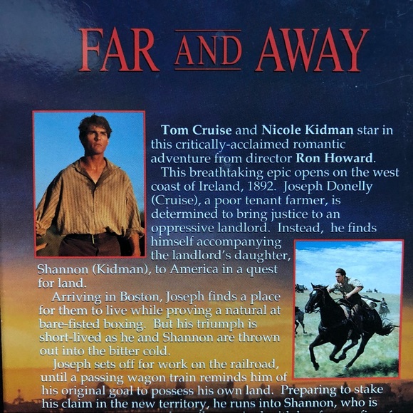 FAR & AWAY.        VHS.       *Letterbox edition - Picture 4 of 10